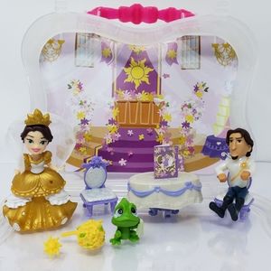 Disney Princess Little Kingdom Rapunzel's Royal Wedding Dolls Set Carrying Case